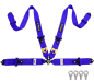 Preview: 4 point harness with quick release buckle