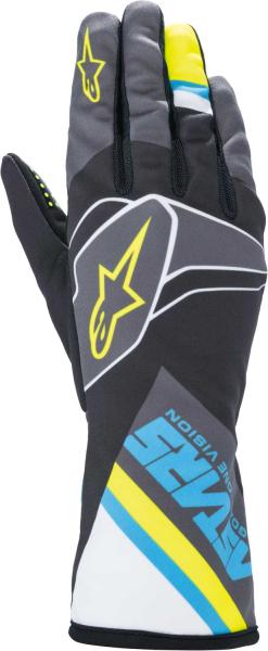 Alpinestars Tech 1-K Race V2 Handschuhe - Graphic cyan/gelb