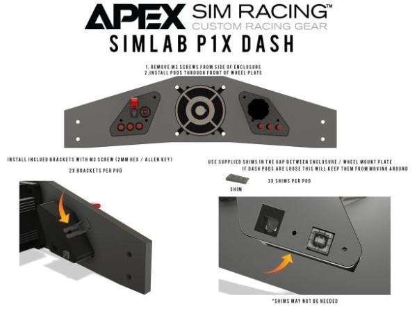 SimLab P1-X Dash Board Pods