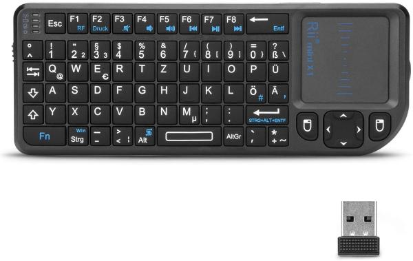 Wireless mini keyboard with touchpad