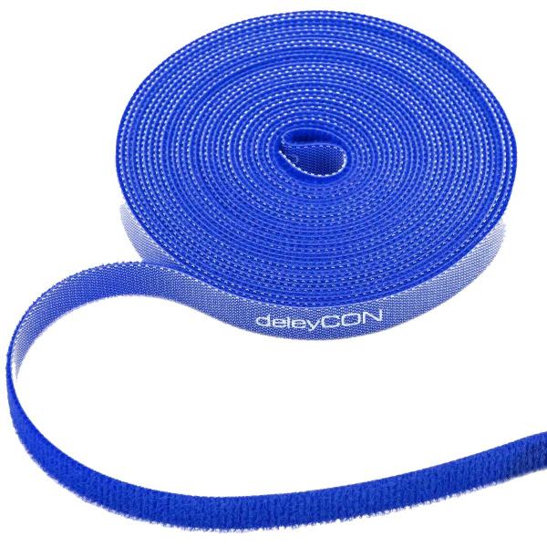 5m Klettband 10mm breit - blau